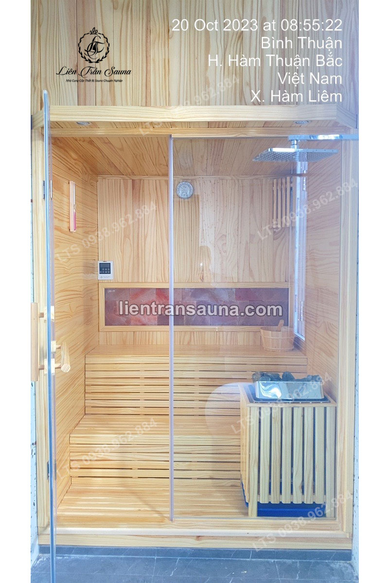 BÀN GIAO PHÒNG XÔNG HƠI (1.5m x 1.2m x 2m) CHO TY ĐỒNG VILLA Ở TỈNH BÌNH THUẬN